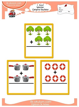 Çocuklar İçin toplam işlemi yaprak testleri 